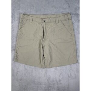 Duluth Trading Shorts Mens 40 Army Green Cargo Nylon Fishing Lightweight